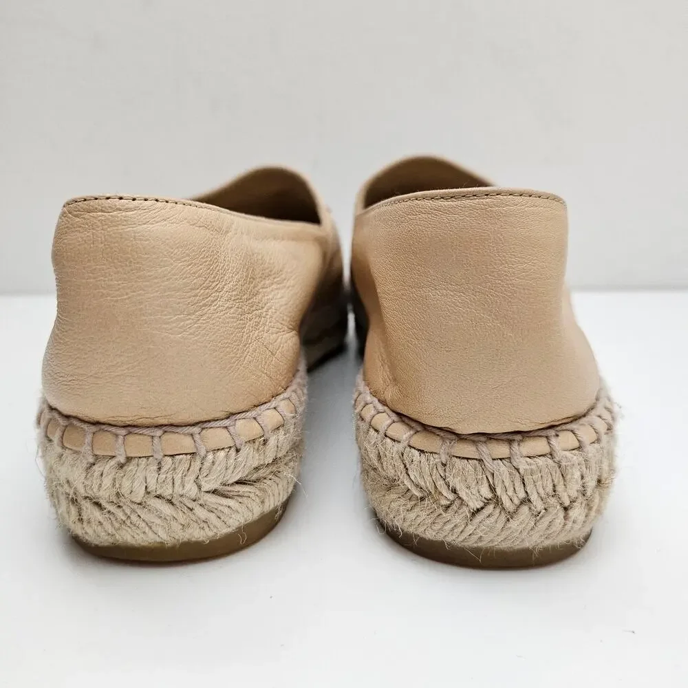 Chanel Bi-Color Black Beige Lambskin CC Logo Espadrilles US 7 / EU 37 - Picture 4 of 7